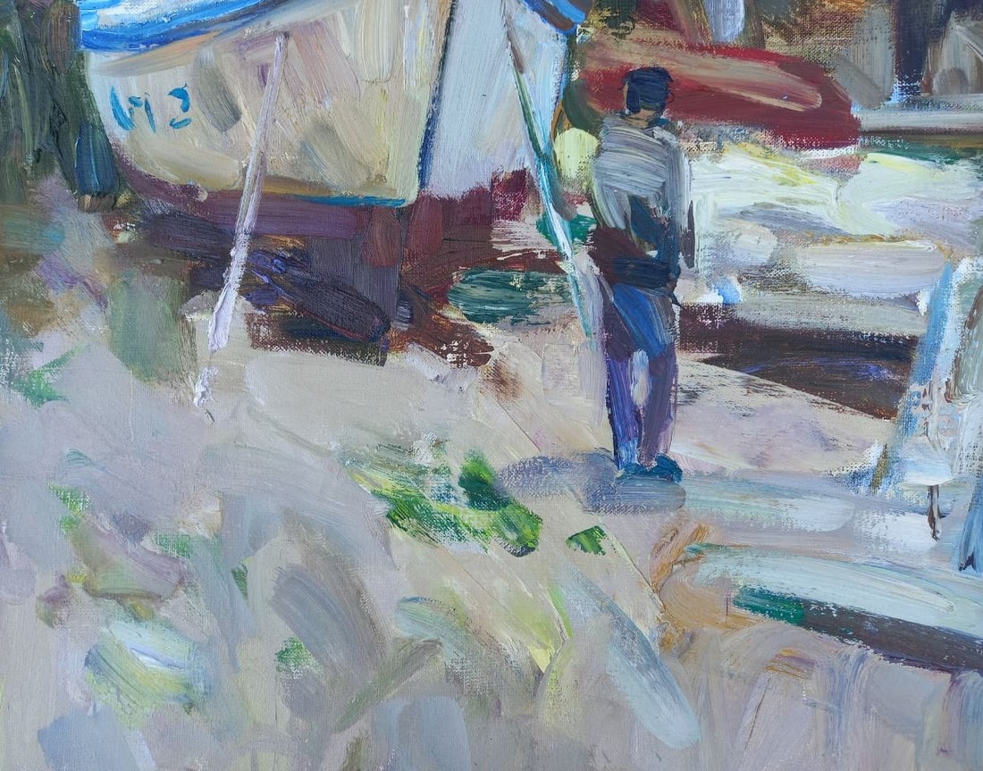 Oil painting Old pier Alex Ditriev - 8