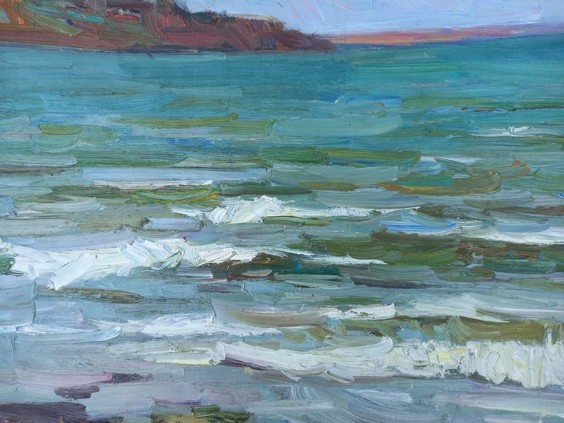 Oil painting Azov waves Alex Ditriev - 2