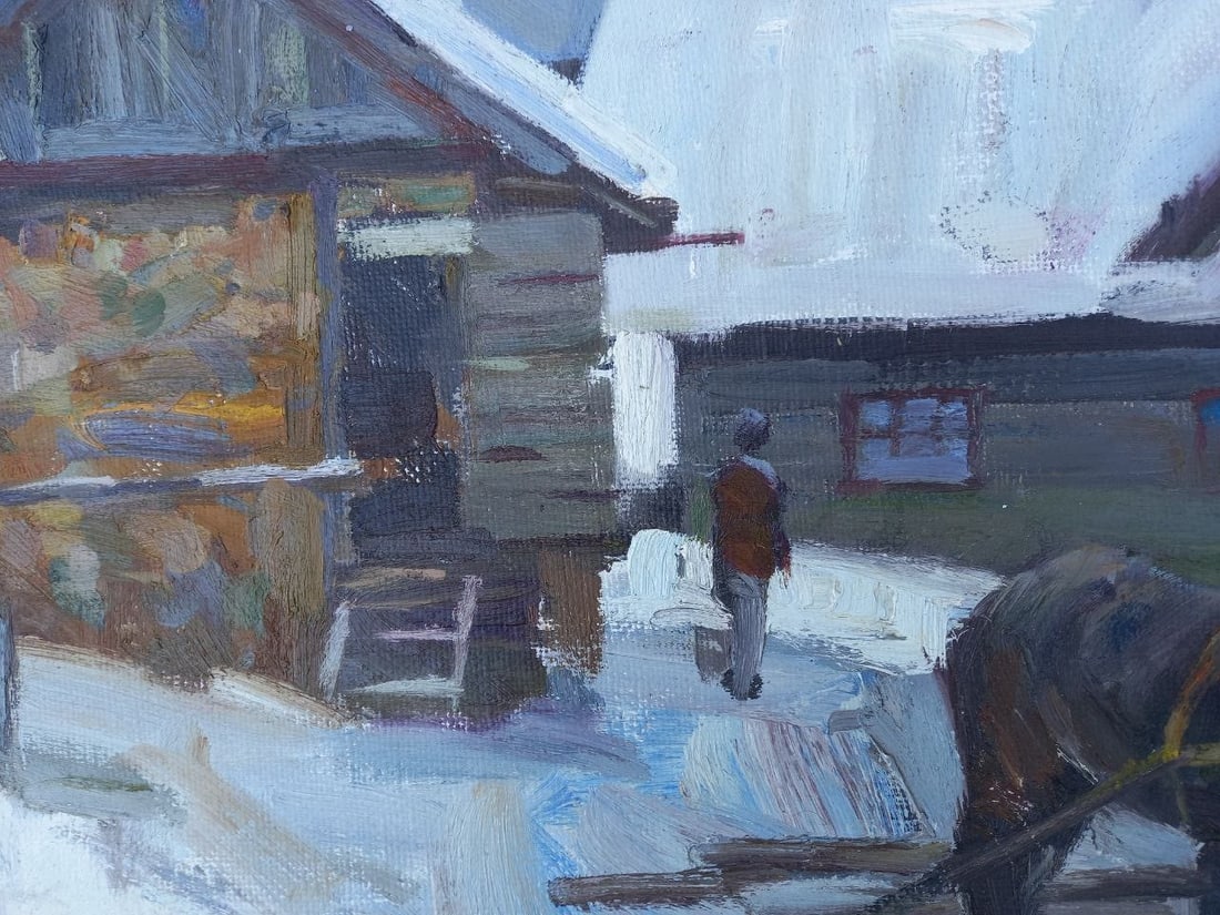 Oil painting Household yard Alex Ditriev - 5