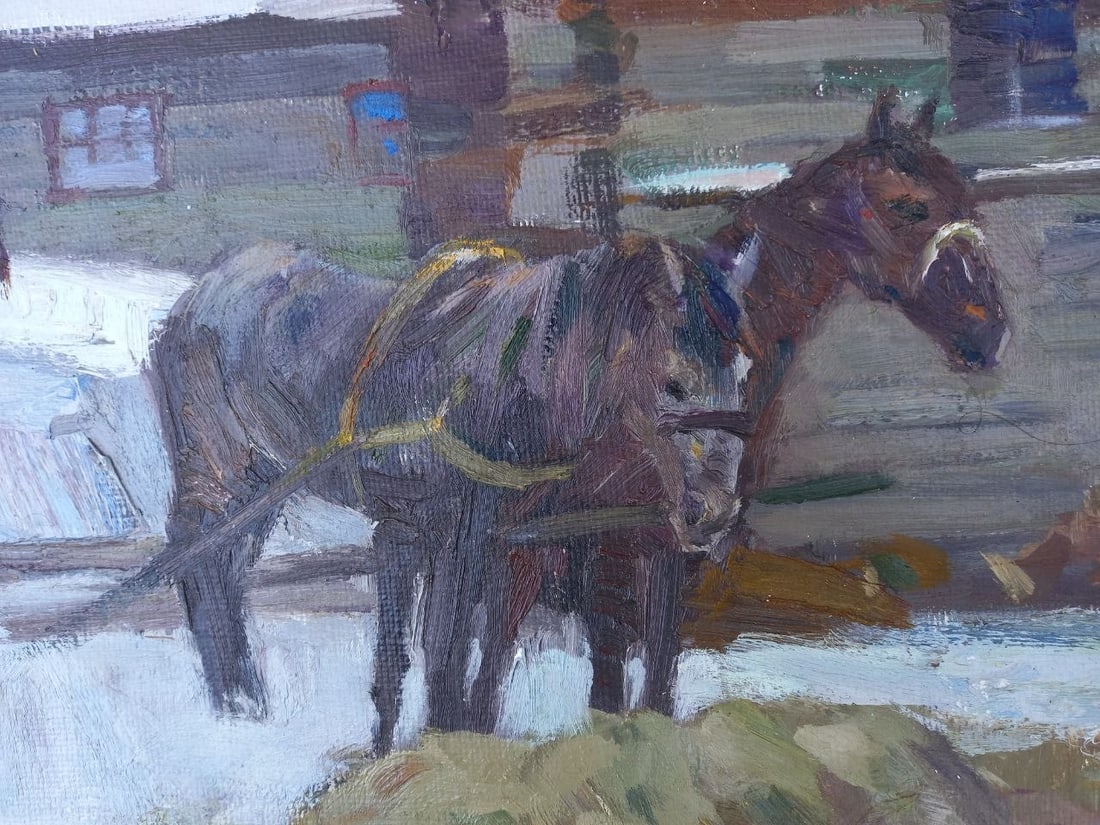 Oil painting Household yard Alex Ditriev - 6