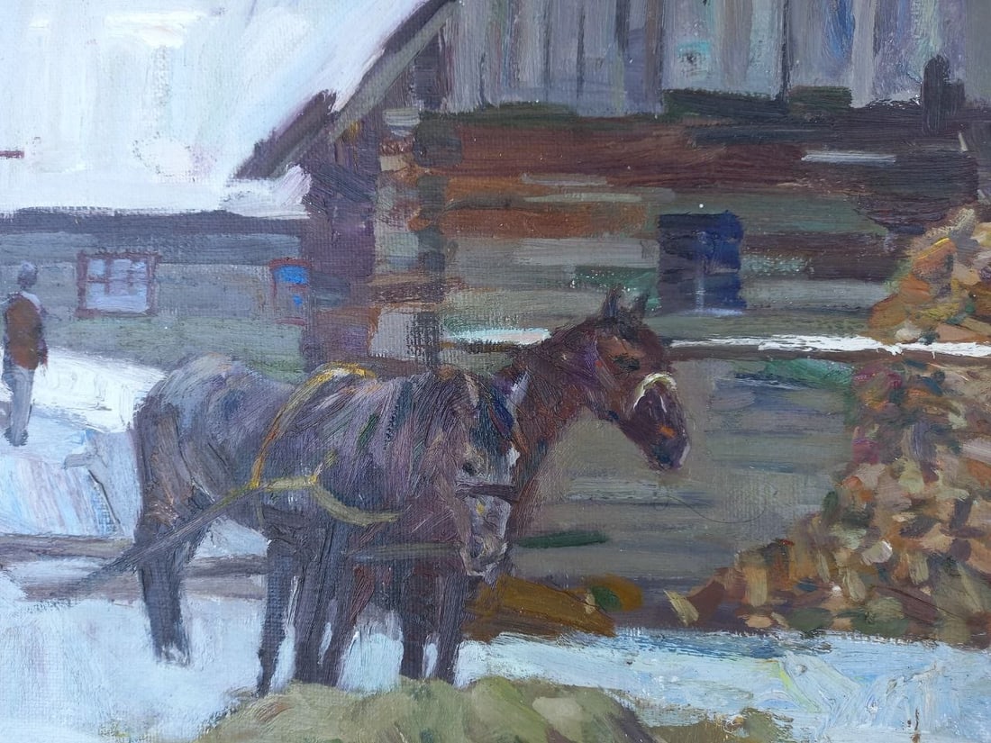 Oil painting Household yard Alex Ditriev - 9