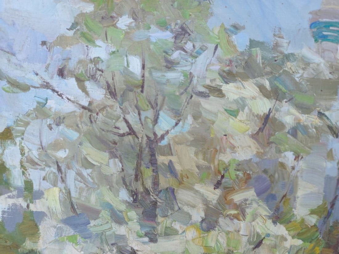 Oil painting Blooming apple trees Alex Ditriev - 5