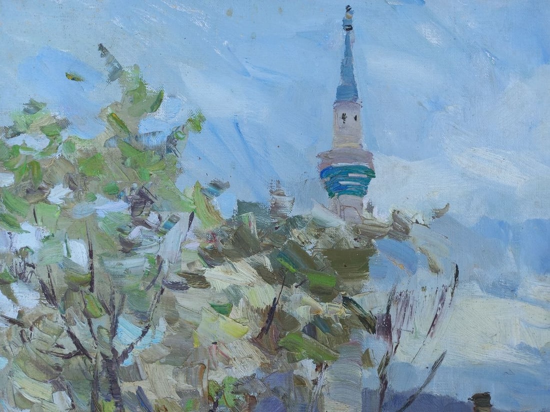 Oil painting Blooming apple trees Alex Ditriev - 6