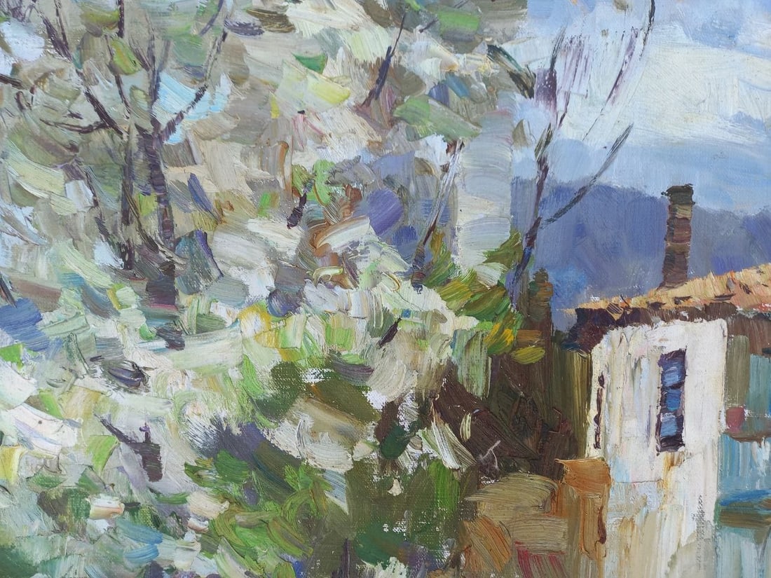 Oil painting Blooming apple trees Alex Ditriev - 7