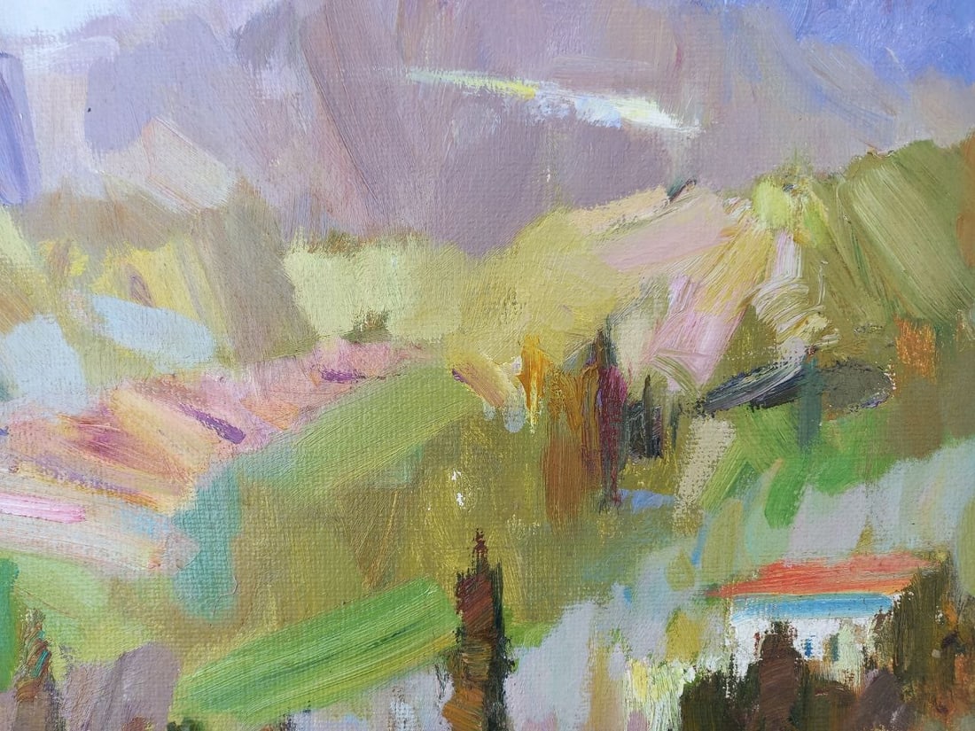 Oil painting Mountain rosy color Alex Ditriev - 3