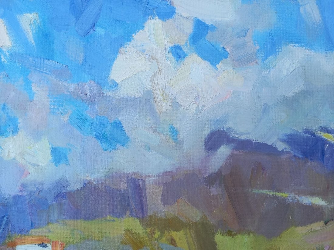 Oil painting Mountain rosy color Alex Ditriev - 4