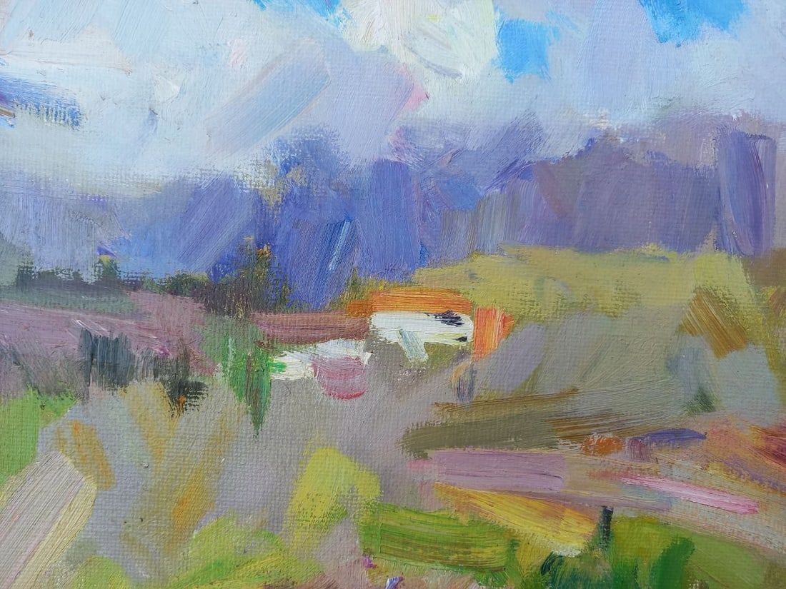 Oil painting Mountain rosy color Alex Ditriev - 6