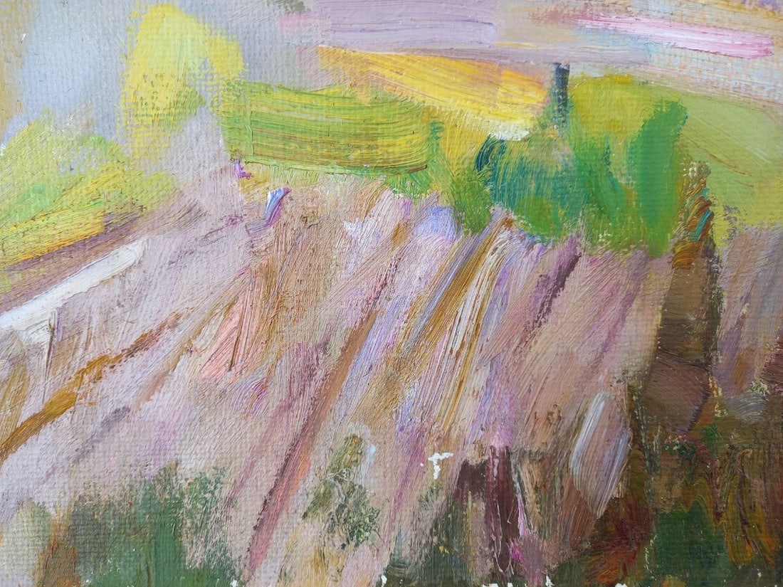 Oil painting Mountain rosy color Alex Ditriev - 7