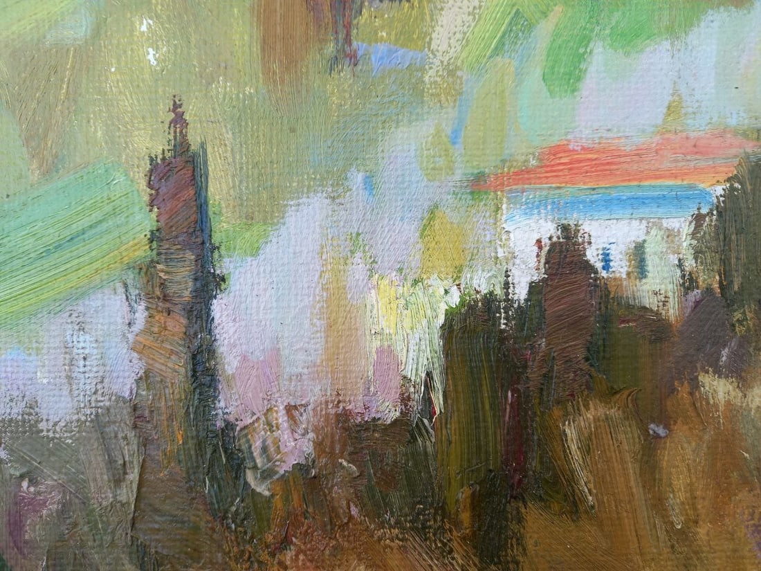 Oil painting Mountain rosy color Alex Ditriev - 8