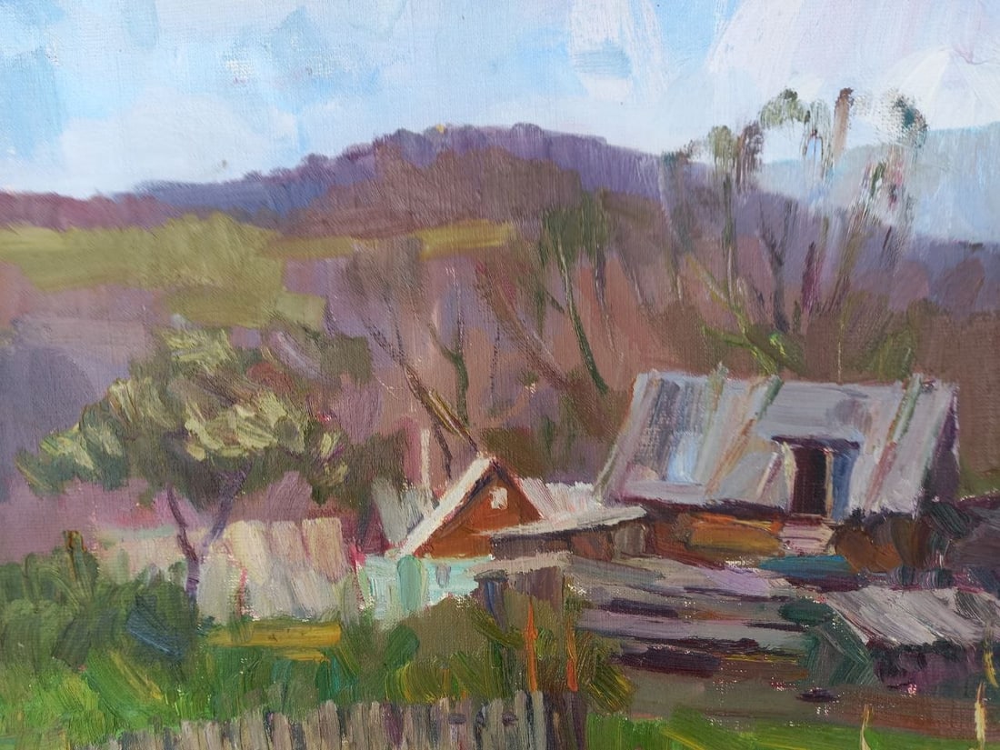 Oil painting Mountain Village Alex Ditriev - 5