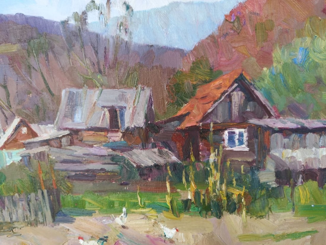Oil painting Mountain Village Alex Ditriev - 7