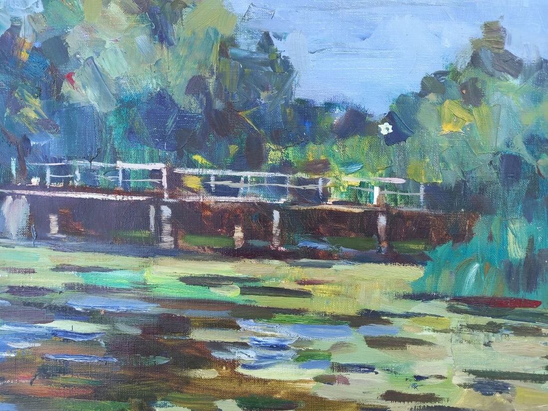 Oil painting On the river Alex Ditriev - 3