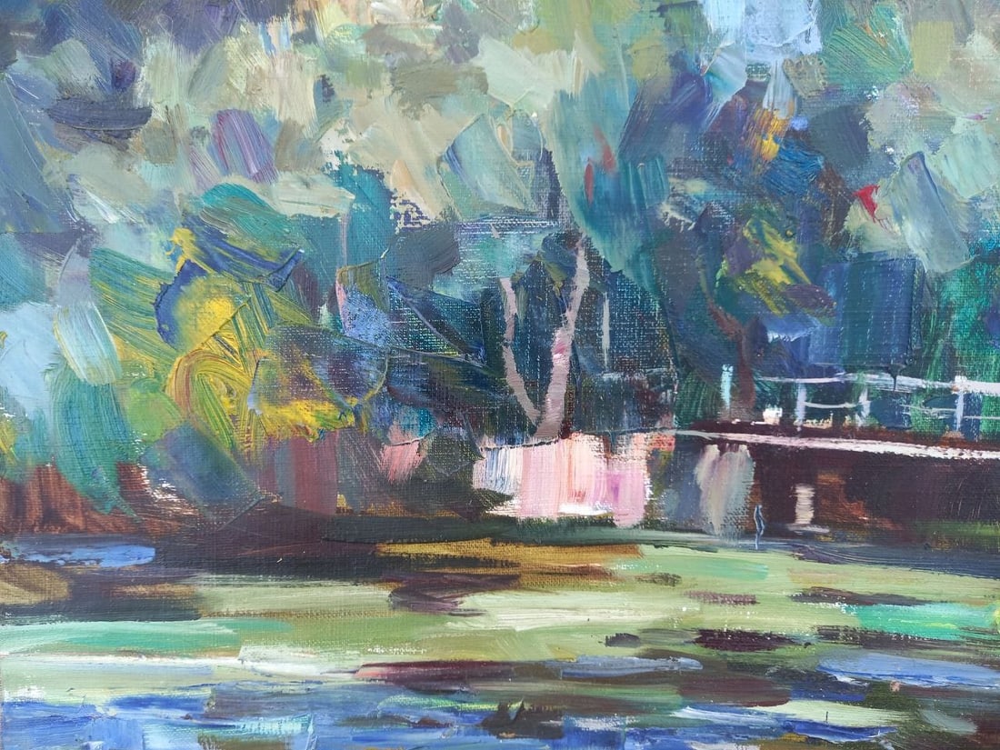 Oil painting On the river Alex Ditriev - 6