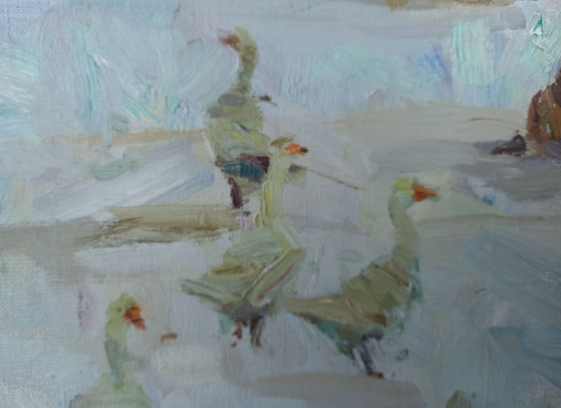 Oil painting Rural company Alex Ditriev - 4