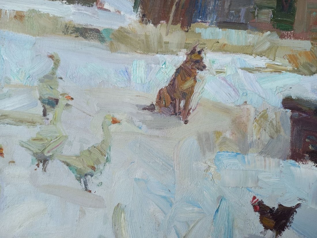 Oil painting Rural company Alex Ditriev - 8