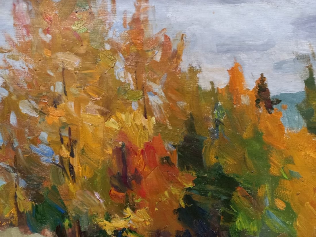 Oil painting Autumn in the Carpathians Alex Ditriev - 4