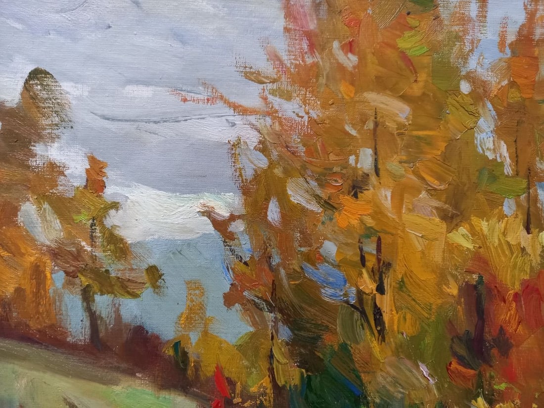 Oil painting Autumn in the Carpathians Alex Ditriev - 5