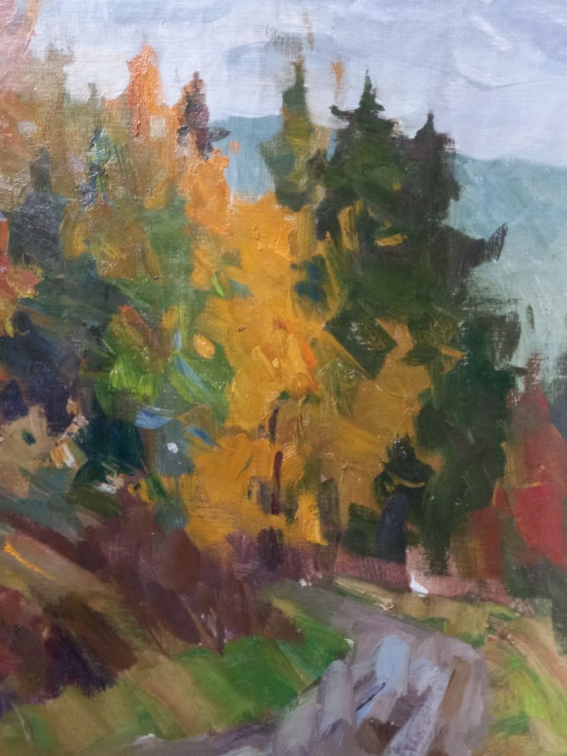Oil painting Autumn in the Carpathians Alex Ditriev - 9