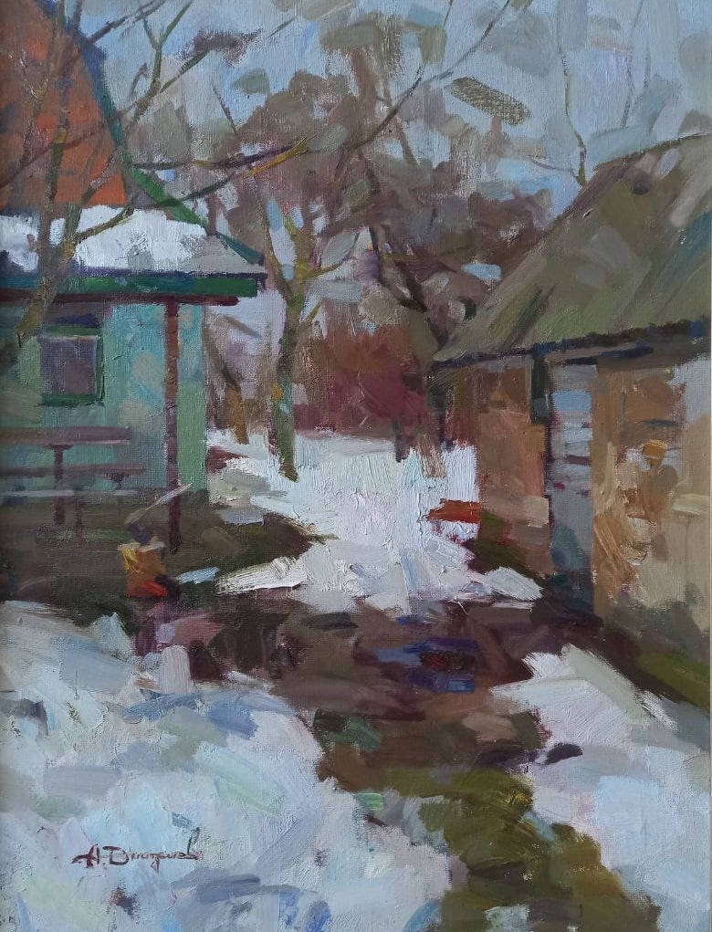 Oil painting March is coming Alex Ditriev: Title: Oil painting March is coming Alex Ditriev Description: 208AD Painter: Alex Ditriev Size: 65x85 cm/ 25.6x33.5 inches Components: oil, canvas Original painting from our collection ERA: Short