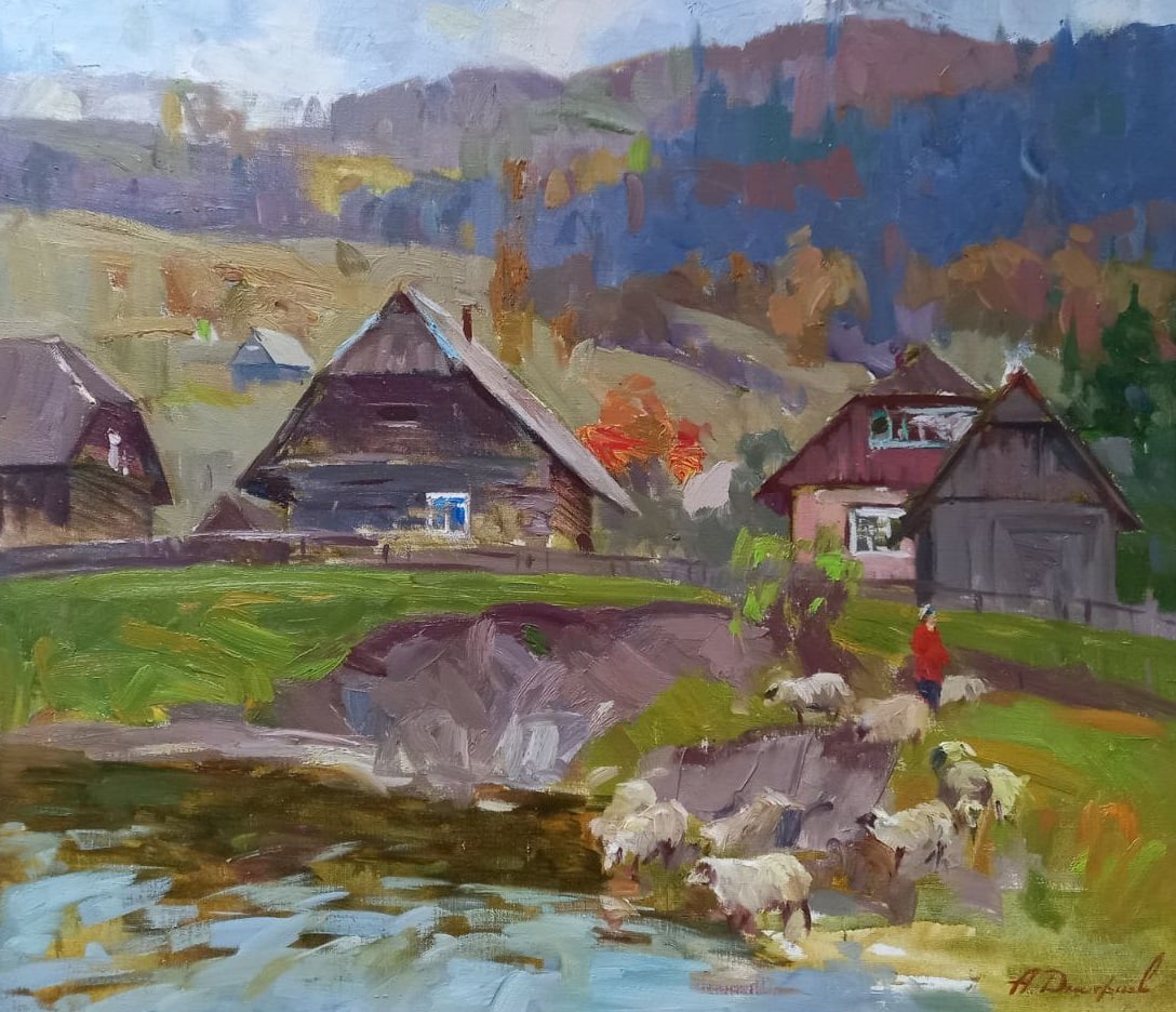 Oil painting Synevyr meadow Alex Ditriev: Title: Oil painting Synevyr meadow Alex Ditriev Description: 214AD Painter: Alex Ditriev Size: 70x80 cm/ 27.6x31.5 inches Components: oil, canvas Original painting from our collection ERA: Short infor