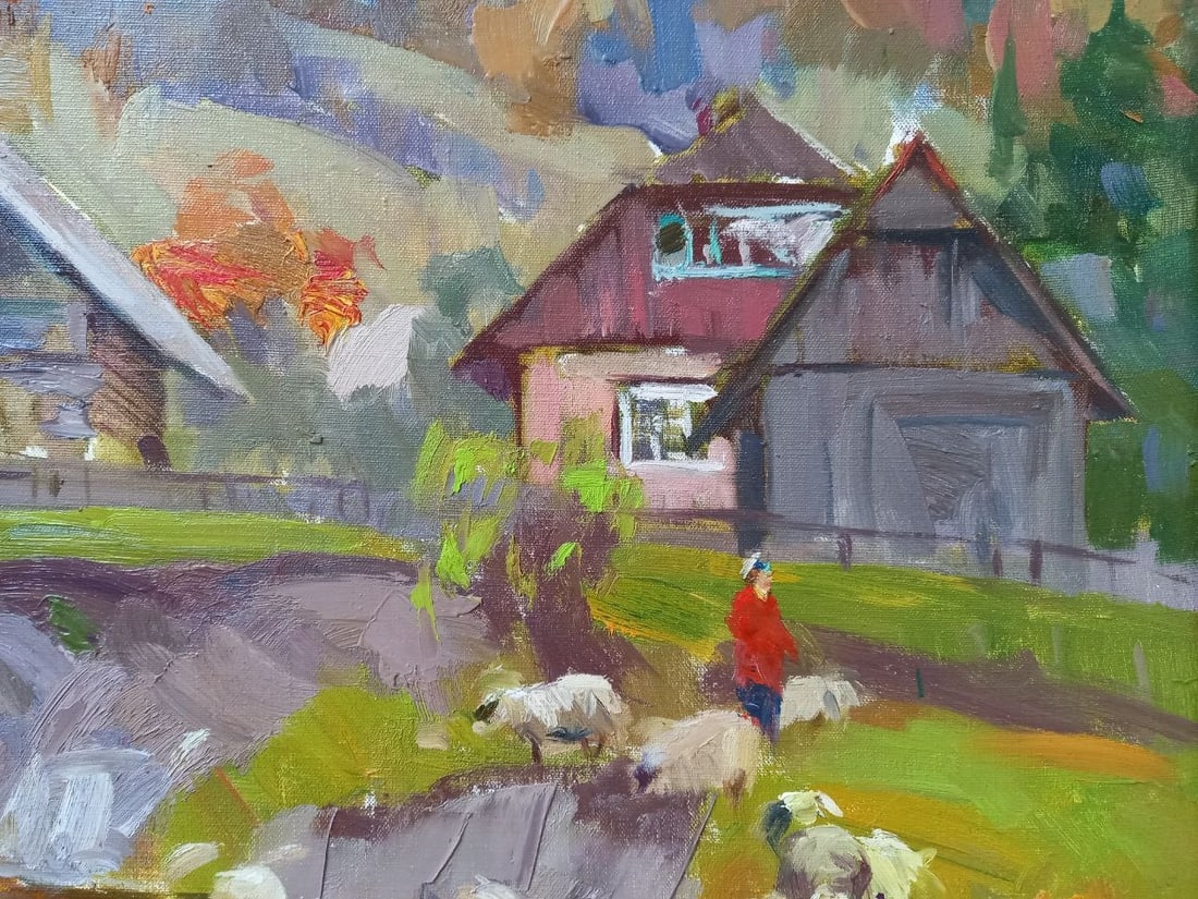 Oil painting Synevyr meadow Alex Ditriev - 2