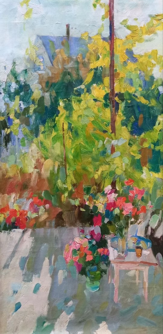 Oil painting Summer mood Alex Ditriev: Title: Oil painting Summer mood Alex Ditriev Description: 215AD Painter: Alex Ditriev Size: 48x100 cm/ 18.9x39.4 inches Components: oil, canvas Original painting from our collection ERA: Short informa