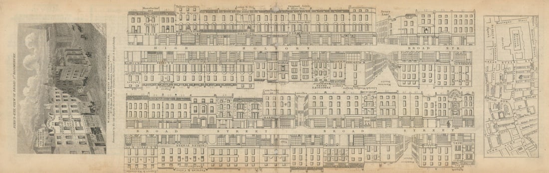 Tallis London Street View #26 St Giles High St & High Holborn (#1 West) 1838 map: [Part 26] High Holborn (Section 1, West) and Broad Street, Bloomsbury (East), now St Giles High Street [Cross streets: Drury Lane, Lascelles Place, Plumtree Street, Museum Street] // Local area map //