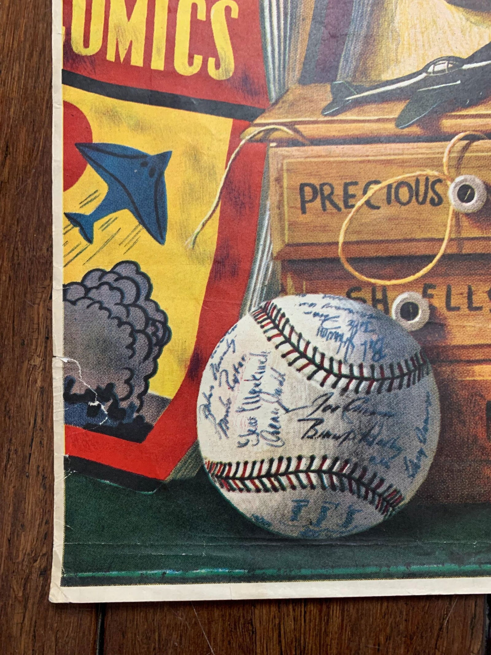 22x28 1945 Newstand Poster Saturday Evening Post - Art By John Atherton still Life Of Boys Toys - 3