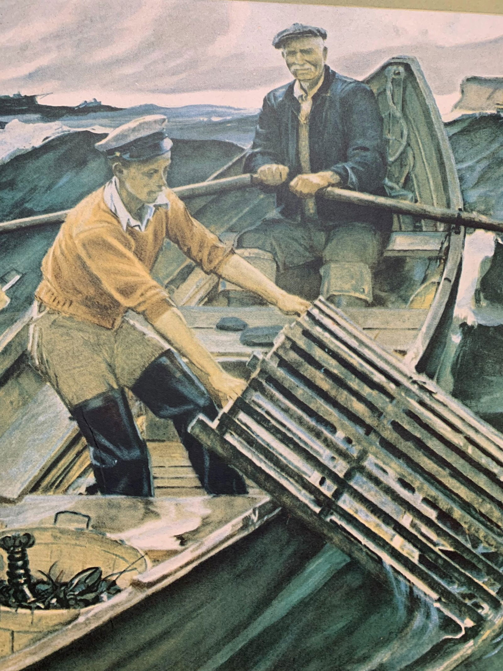 22x28 1946 Newstand Poster Saturday Evening Post - Art By Mead Schaeffer lobstermen - Foam Backed - 4