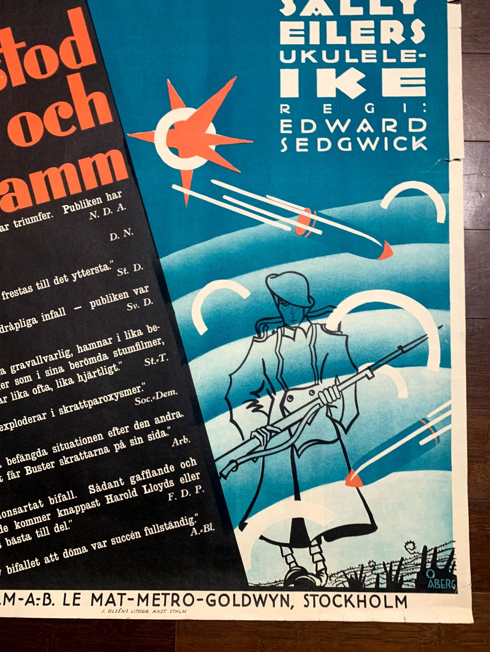 Doughboys - Buster Keaton (1930) Swedish One Sheet Movie Poster - 5