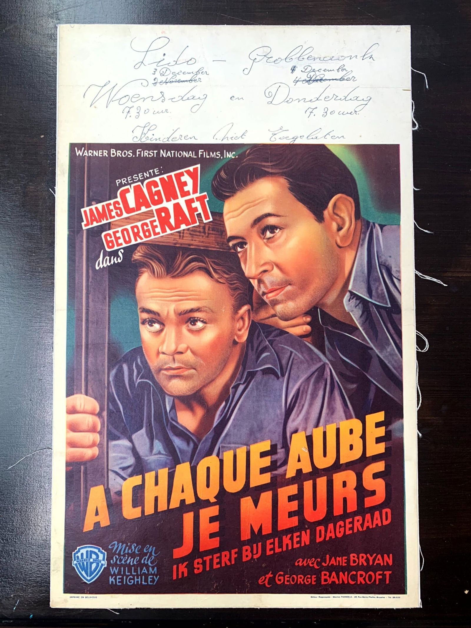 Each Dawn I Die - Cagney (1939) Belgian Movie Poster LB: Each Dawn I Die - Cagney (1939) Belgian Movie Poster LB Please refer to the attached photos to determine the condition of this original vintage item. Note: LB means Linen Backed. Ready for you to