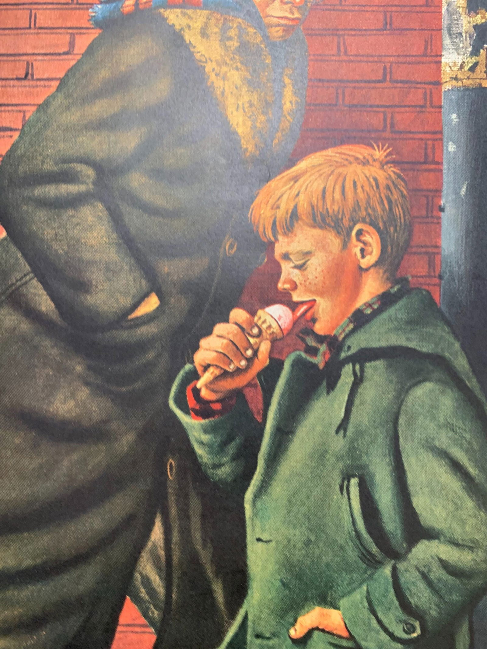 22x28 1947 Newstand Poster Saturday Evening Post - Art By Stevan Dohanos winter Ice Cream Cone - 4