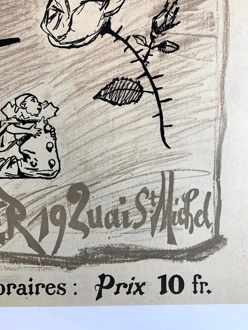 Pauvre Pierrot - Art By Willette (1885) 21.5x28.75 French Advertising Poster LB - 2