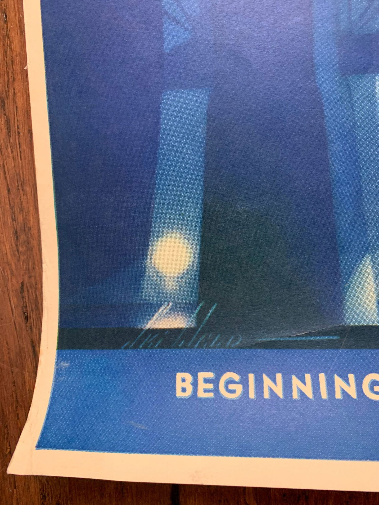 22x28 1940 Newstand Poster Saturday Evening Post - Art By Ski Weld nighttime In Port - 3