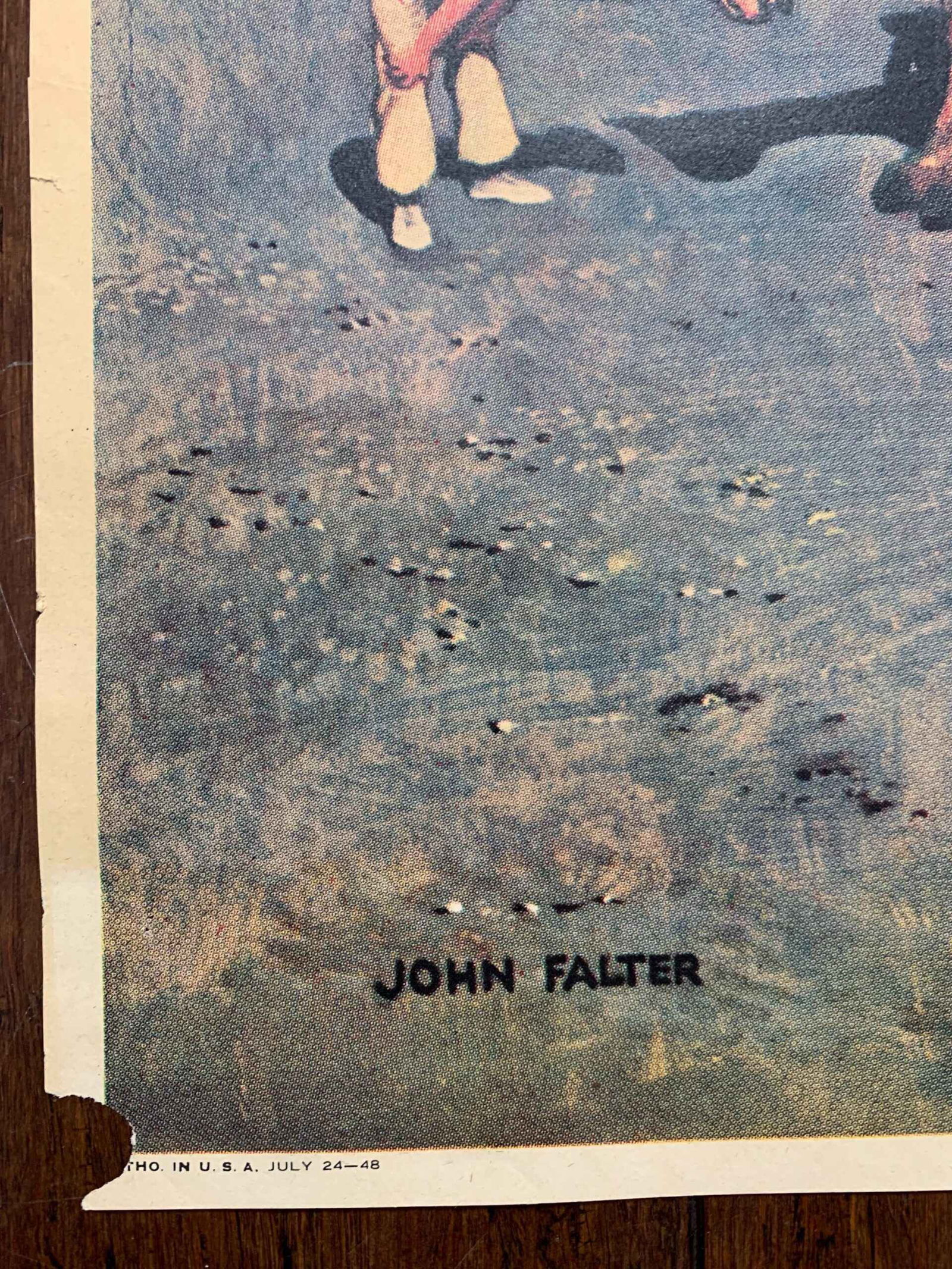 22x28 1948 Newstand Poster Saturday Evening Post - Art By John Falter photos On Fake Broncos - 3