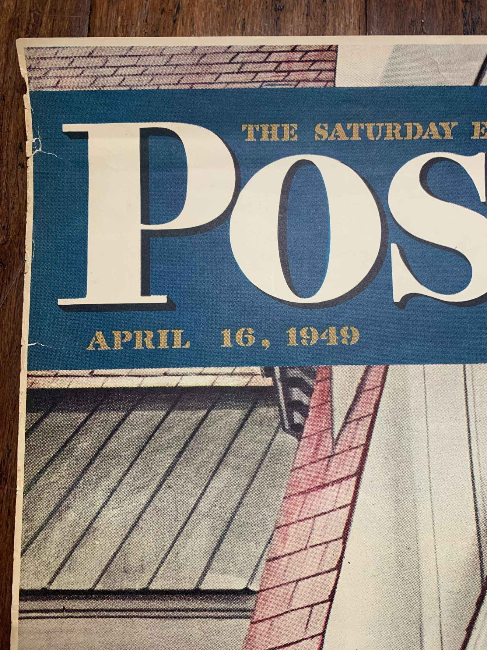 22x28 1949 Newstand Poster Saturday Evening Post - Art By Stevan Dohanos after Church - 2