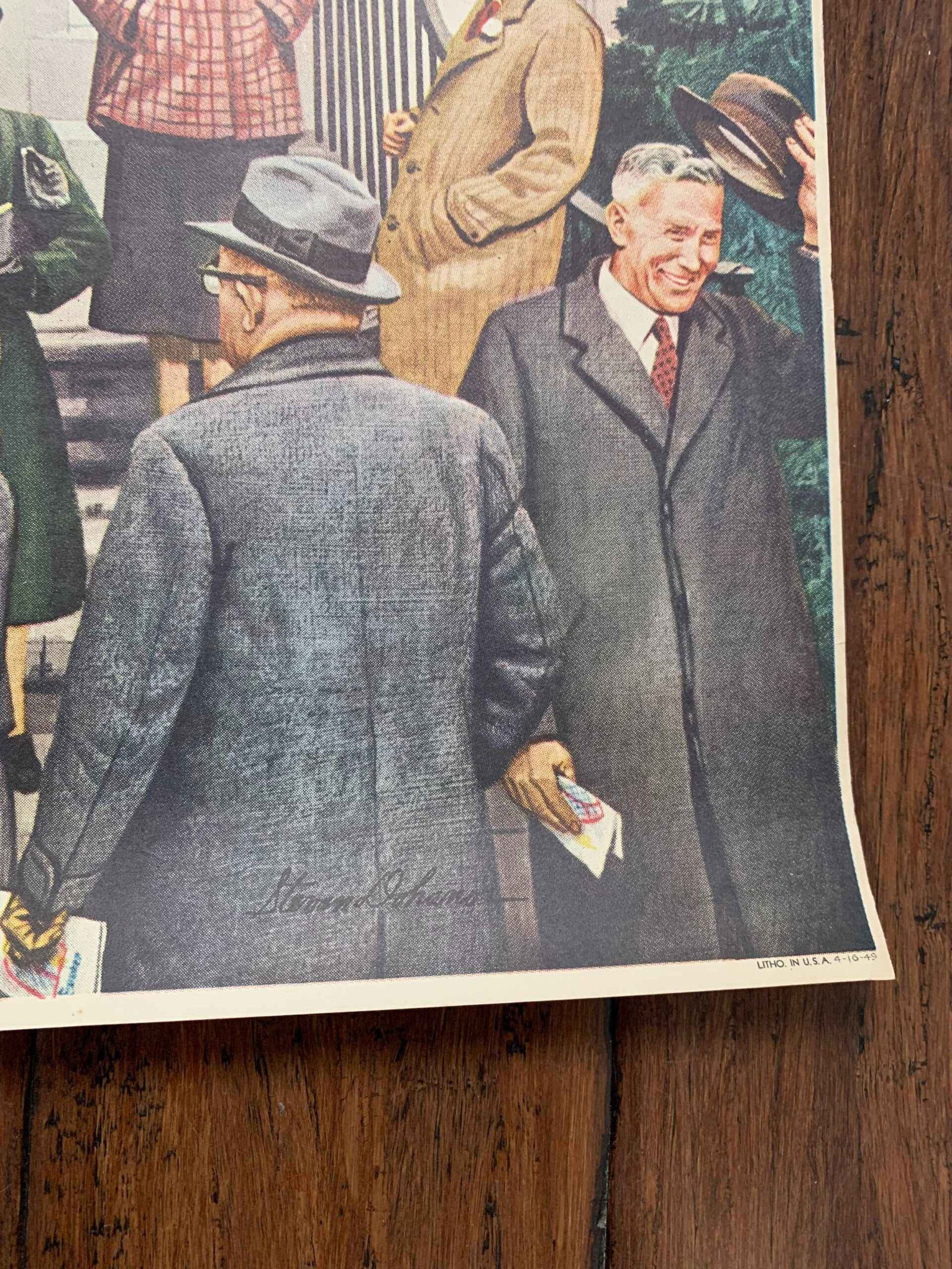 22x28 1949 Newstand Poster Saturday Evening Post - Art By Stevan Dohanos after Church - 3