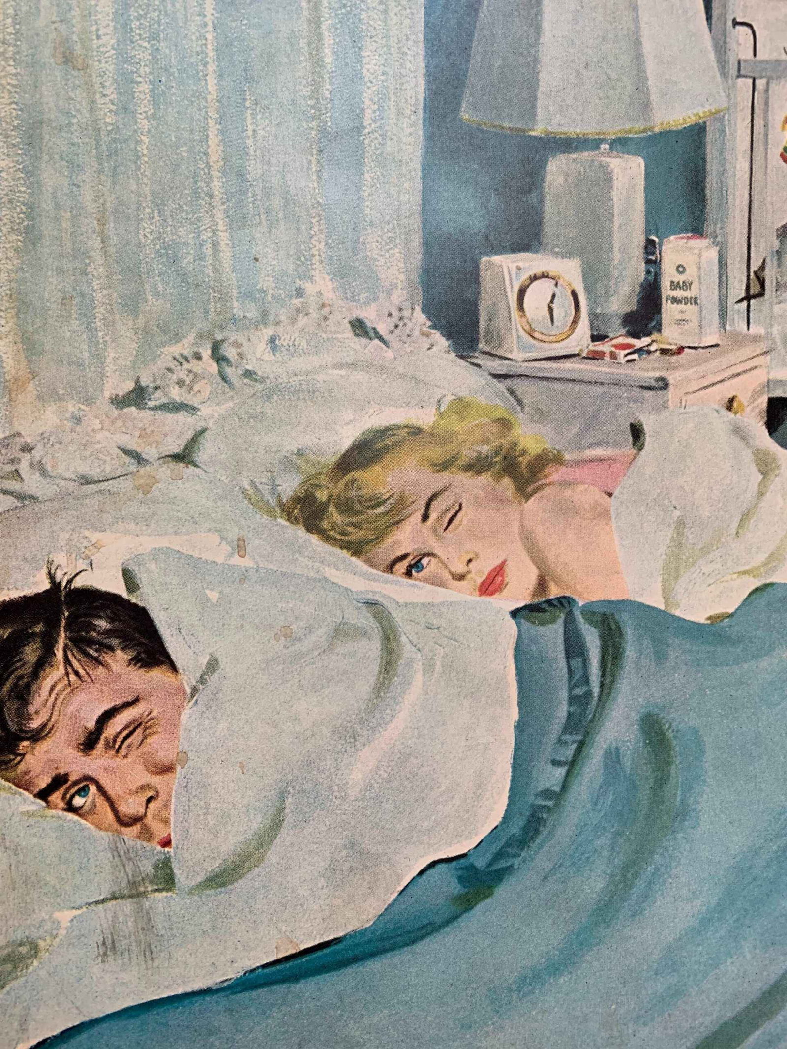 22x281950 Newstand Poster Saturday Evening Post - Art By M. Coburn Whitmore who’s Turn? - 4