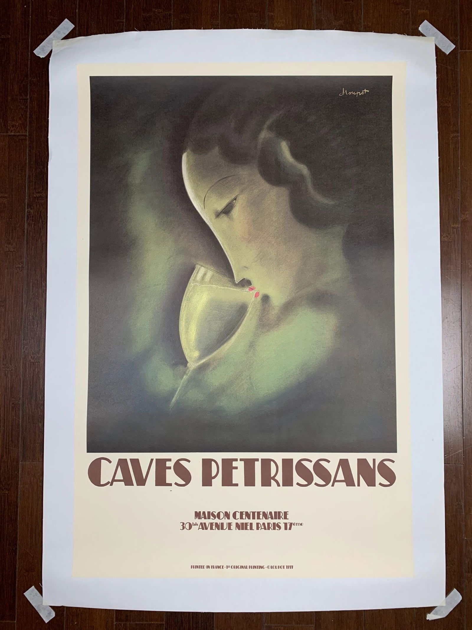 Caves Petrissans - Art By Art Charles Loupot (1997) 25.875x39.375 French Advertising Poster LB: Caves Petrissans - Art By Art Charles Loupot (1997) 25.875x39.375 French Advertising Poster LB Please refer to the attached photos to determine the condition of this original vintage item. Note: LB me