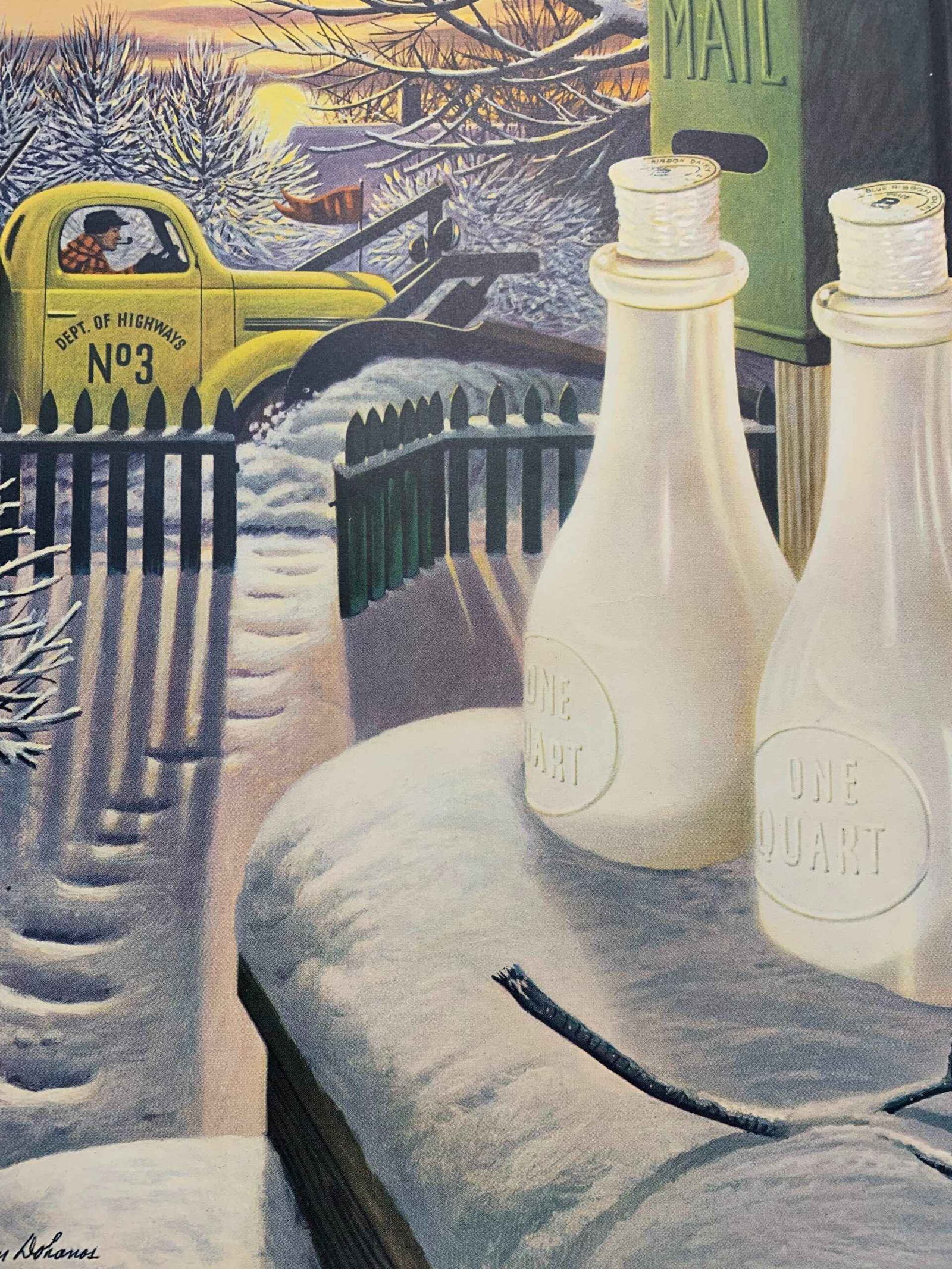 22x28 1944 Newstand Poster Saturday Evening Post - Art By Stevan Dohanos frozen Milk - 4