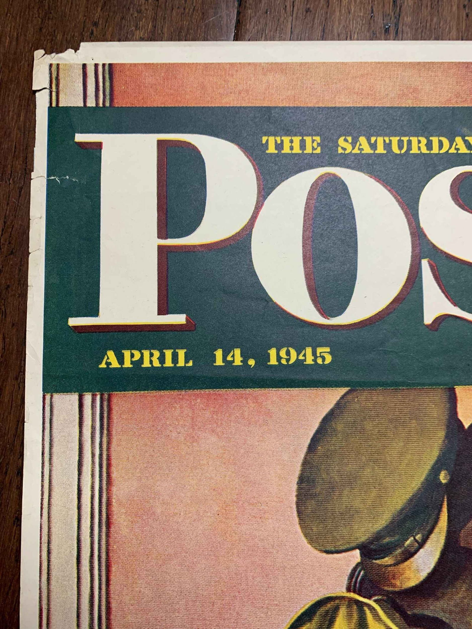 22x28 1945 Newstand Poster Saturday Evening Post - Art By John Atherton loaded Coat Rack - 2