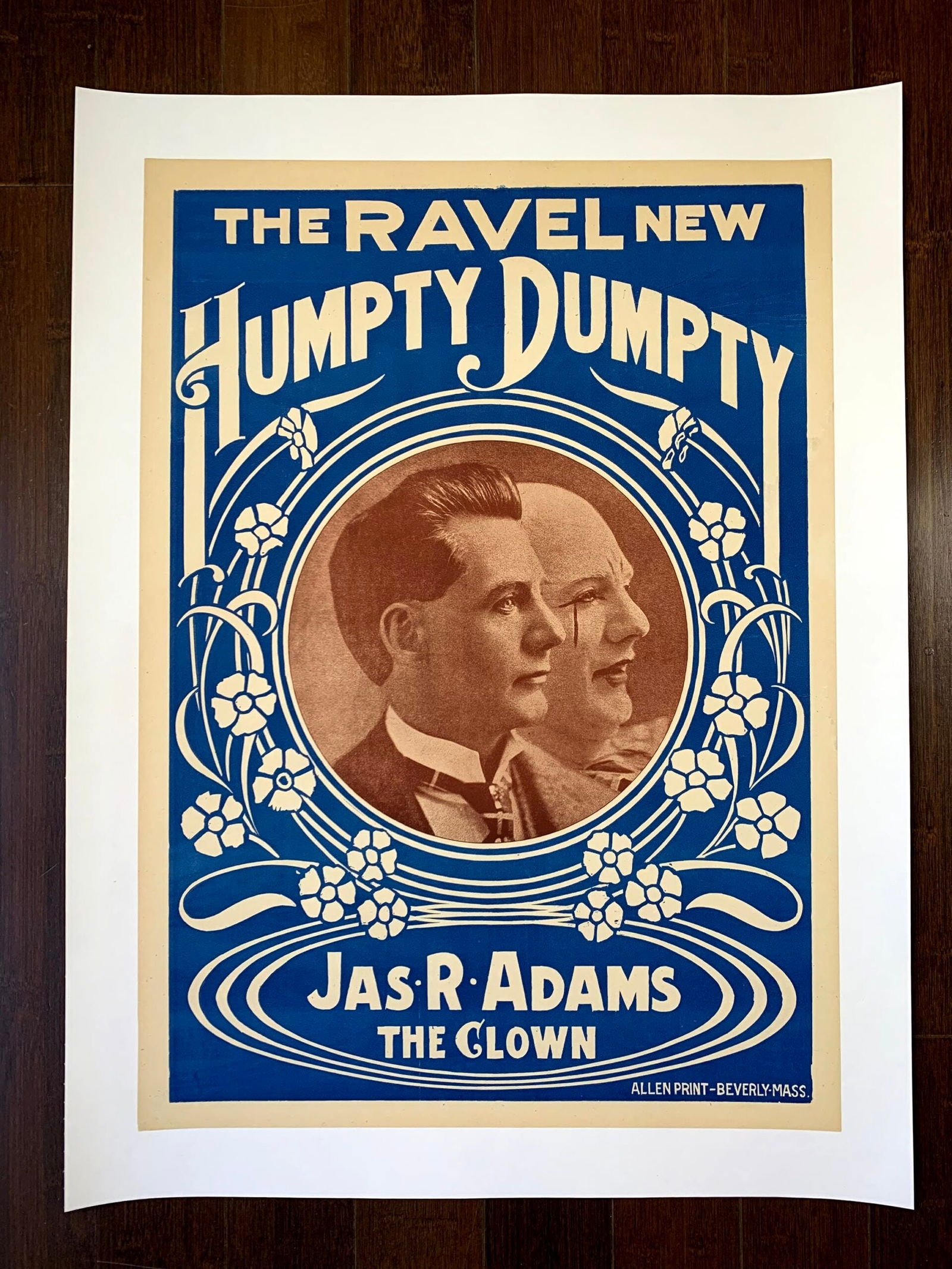 Humpty-dumpty - Ravel - James R. Adams (1900's) 20.5x28.75 US Circus Advertising Poster LB: Humpty-dumpty - Ravel - James R. Adams (1900's) 20.5x28.75 US Circus Advertising Poster LB Please refer to the attached photos to determine the condition of this original vintage item. Note: LB means