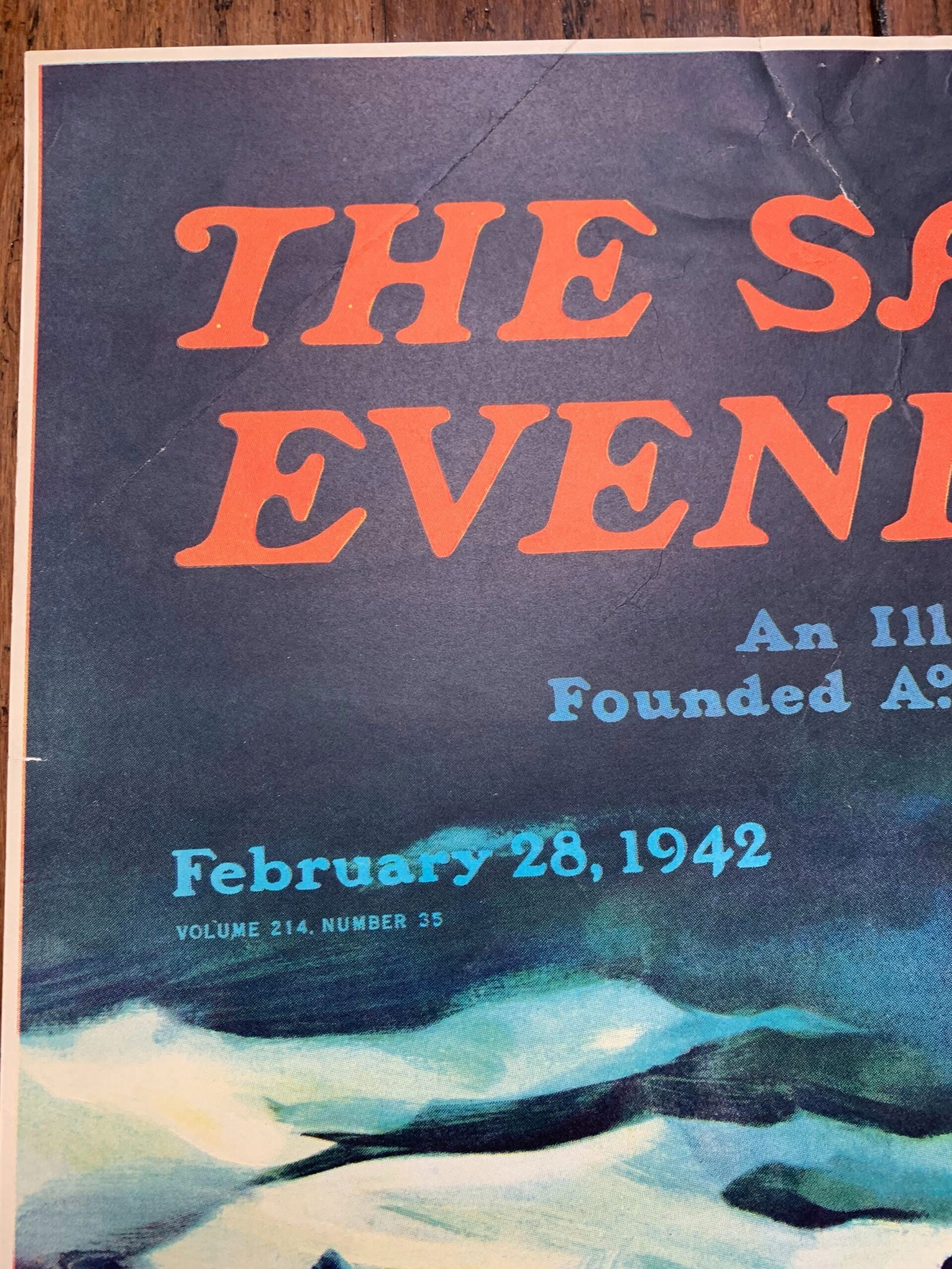 22x28 1942 Newstand Poster Saturday Evening Post - Art By William Goadby Lawrence swordfish - 2