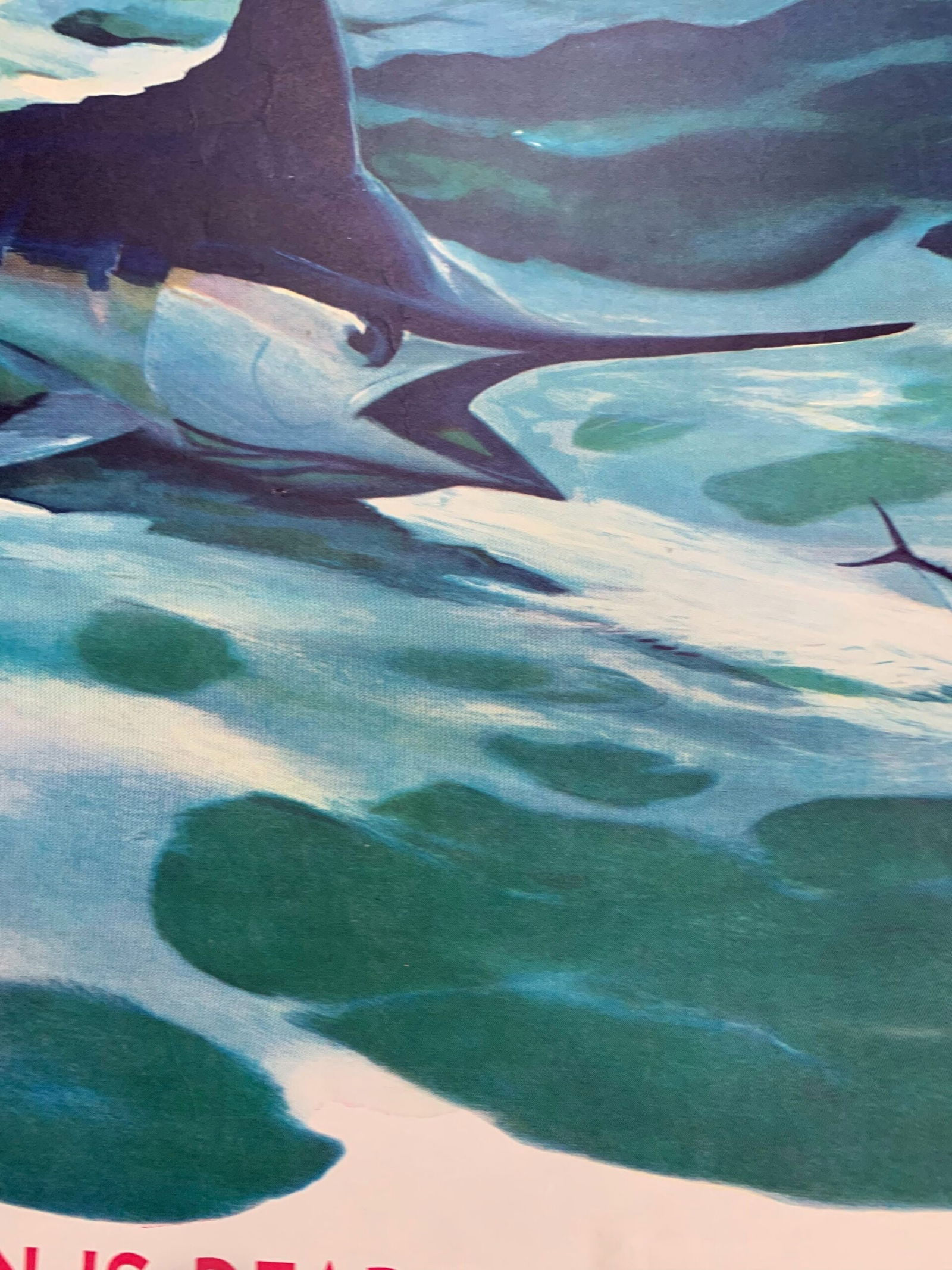 22x28 1942 Newstand Poster Saturday Evening Post - Art By William Goadby Lawrence swordfish - 4