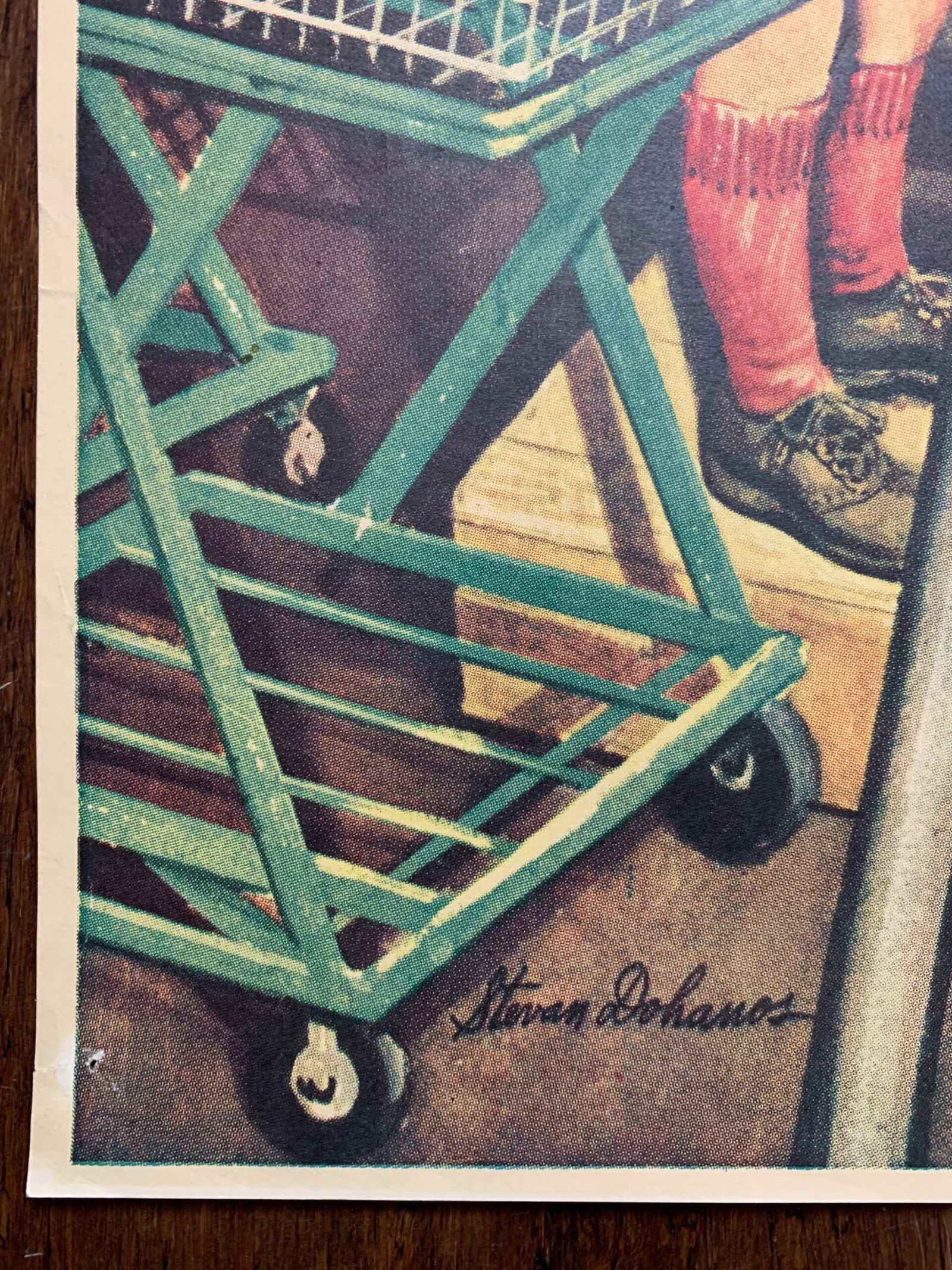 22x28 1948 Newstand Poster Saturday Evening Post - Art By Stevan Dohanos grocery Line - 3