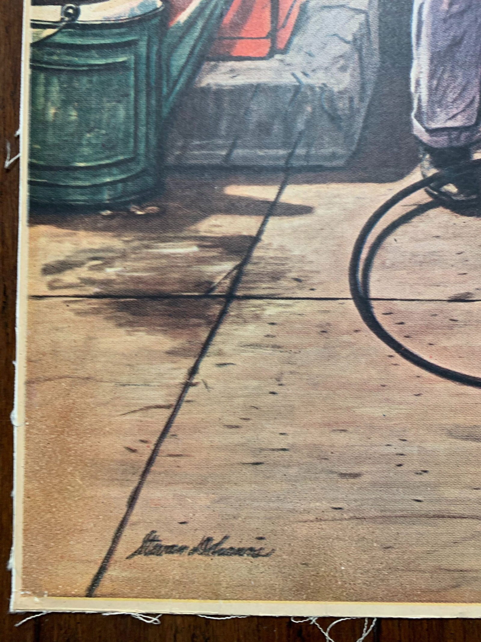 22x28 1949 Newstand Poster Saturday Evening Post - Art By Stevan Dohanos inflating Beach Toy - 3