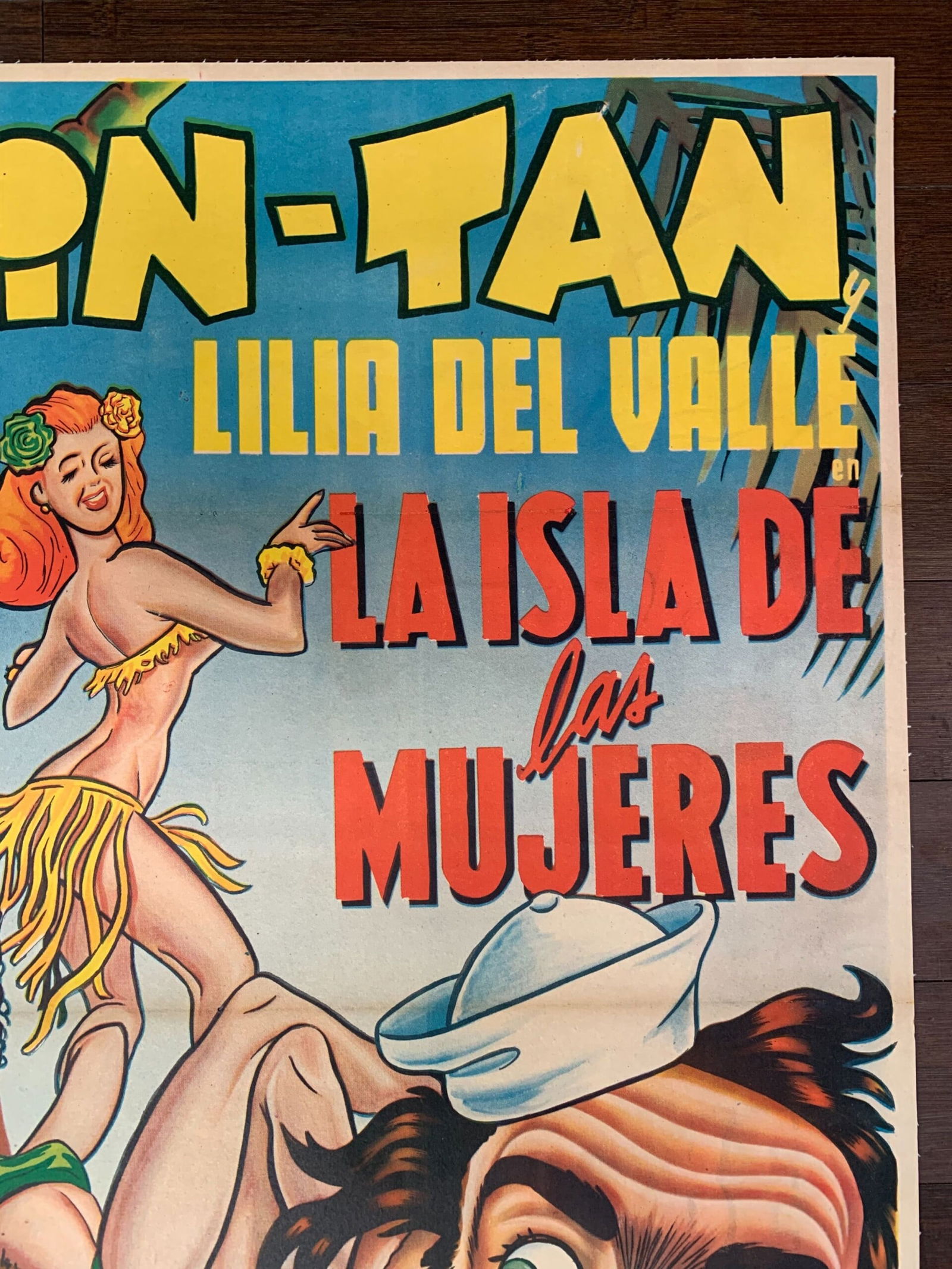 La Isla de las Mujeres - Art by Urzaiz (1953) 24x35.75 Mexican Movie Poster LB - 3