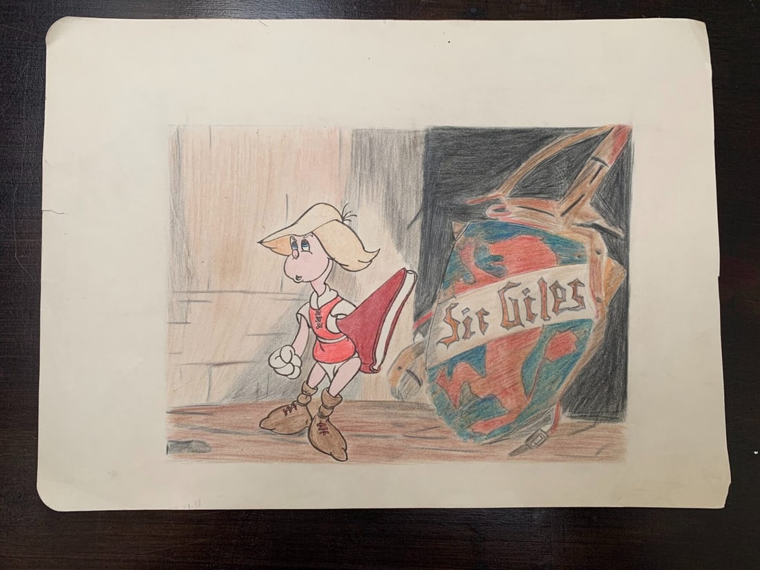Disney Bundle (pinocchio, Donald, Bullfighter & Sir. Giles) (1950's) 9x12 Animation Artwork - 2