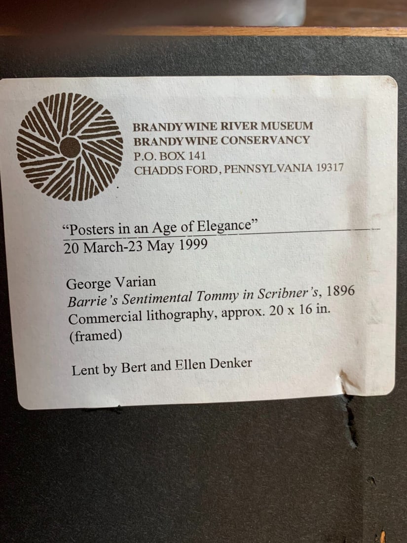 Scribner's - Barrie's Sentimental Tommy - Art By Geroge Varian (1896) 16x20 US Advertising Poster - - 5