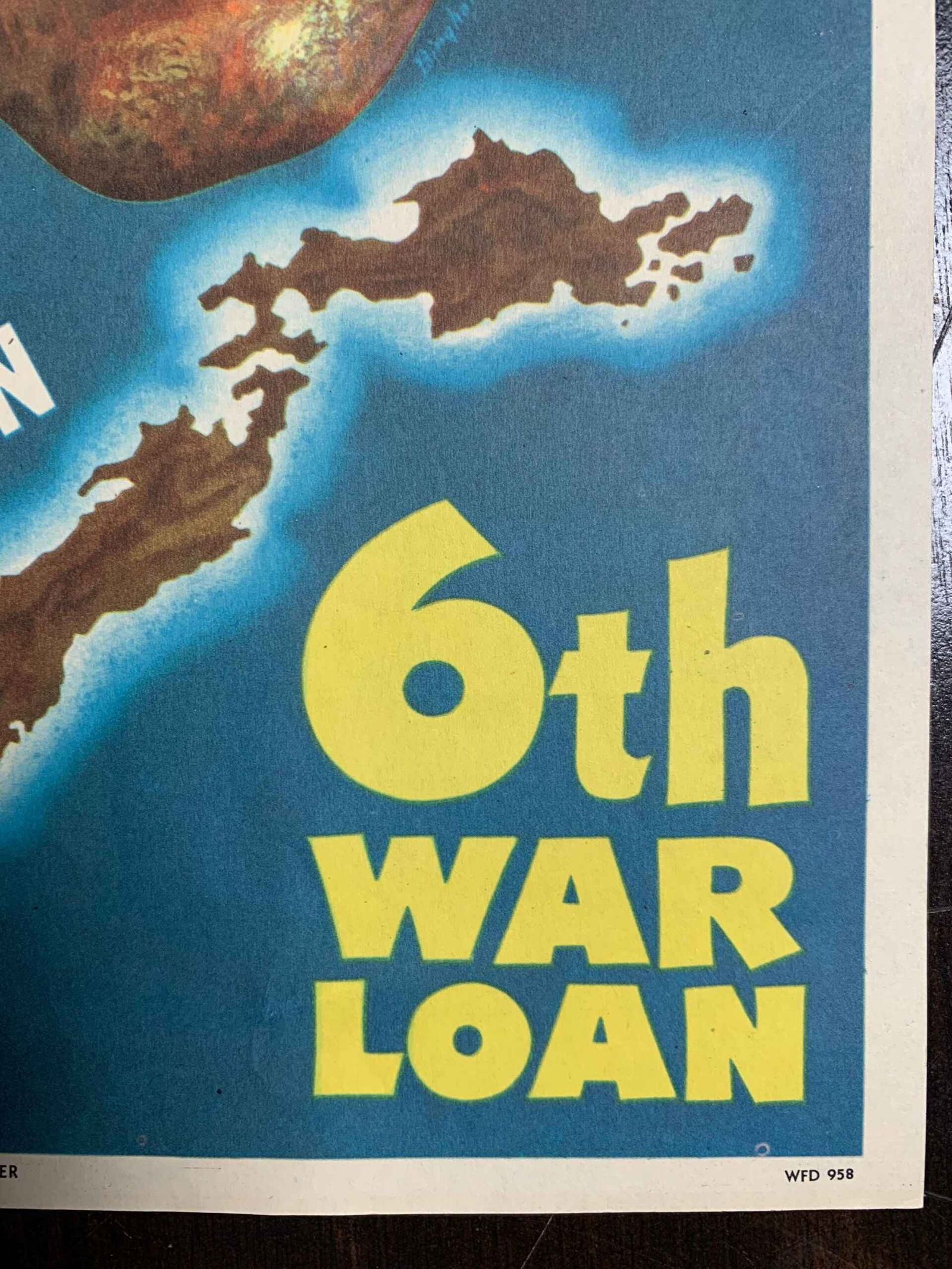 Next 6th War Loan (1942) 10 x 14 US War Bond Poster - Unused - 3